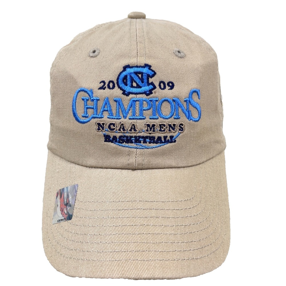 Vintage North‎ Carolina Tar Heels Hat Cap Strap Back Tan Khaki Champs Y2K Dad